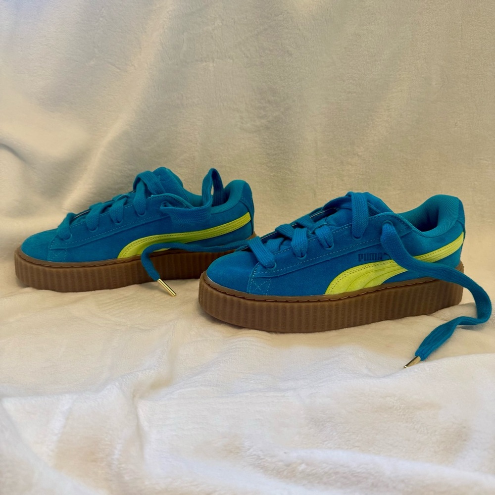 Fenty x Puma Creeper Phatty Speed Blue / Lime Rihanna NWOT Limited Edition - Picture 4 of 11